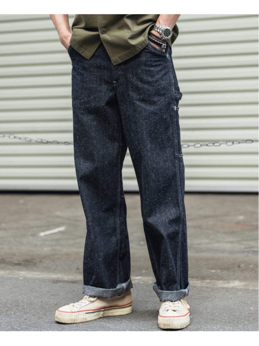 Slub Pearl W32 Yarn Indigo Denim Carpenter Pants Non Stock Mfg. Co. 32